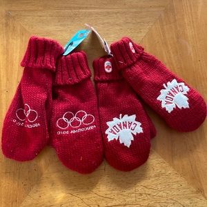 Olympic Canada 🇨🇦 Winter Mitts 2 Pairs 2010 & 2012 NEW with tags!!